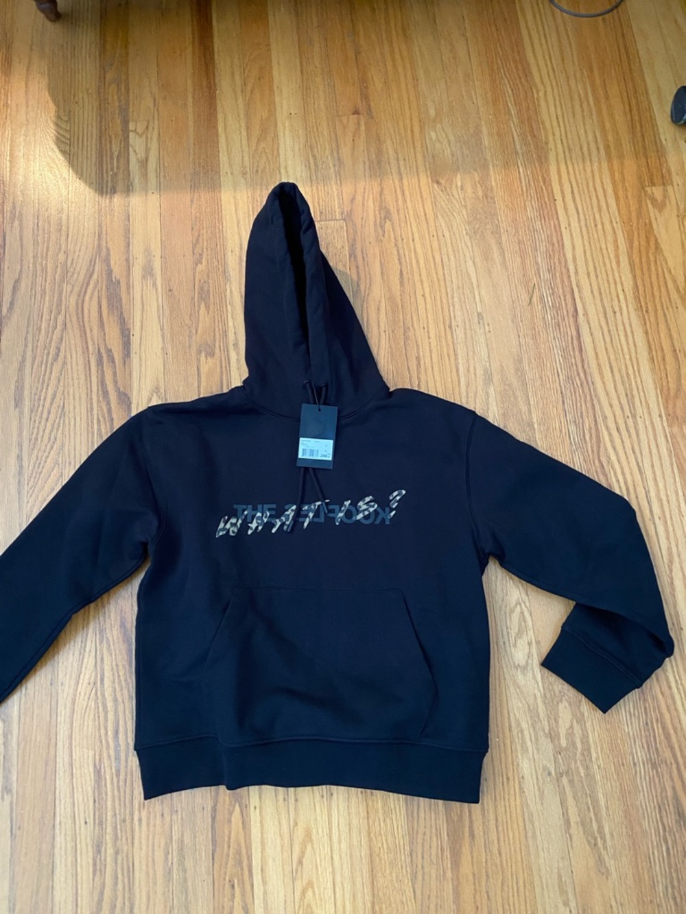 The Kooples Black and Leopard What Is Hoodie Sweatshirt
